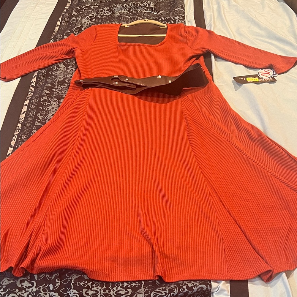 Signature by Robbie Bee Red Asymmetrical Dress - Picture 1 of 14